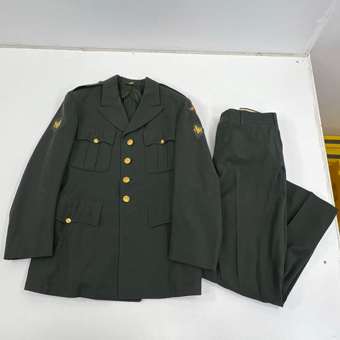 Vintage 50s US Army AG-44 Wool Serge Uniform Jacket 41R Pants 36x34 Set