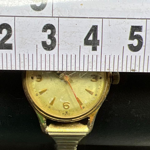 Vintage Clinton Gold Filled Band Automatic Watch Ticking