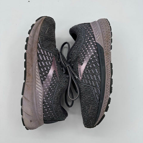 Brooks Adrenaline GTS 19 Grey Pink Mesh Stability Running Shoes Women's Size 8.5