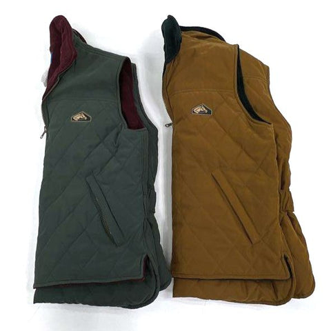 Miller's Lot of 2 Women's Green Brown Vintage Y2K Quilted Equestrian Vest M