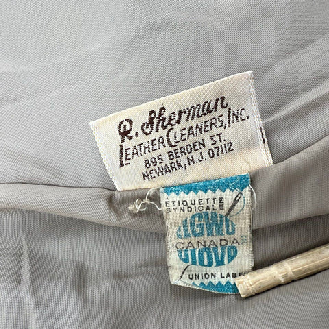 Vintage 70s Leather King Suede Trench Coat Jacket Union Made Canada Sz 11/12