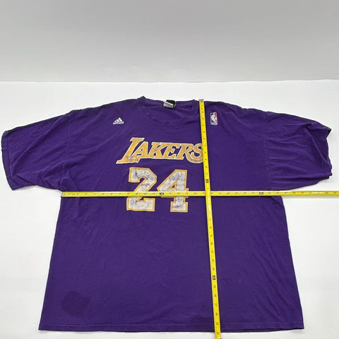 Vintage 2000s Adidas Kobe Bryant 24 Lakers Graphic T-Shirt Purple Sz 2XL
