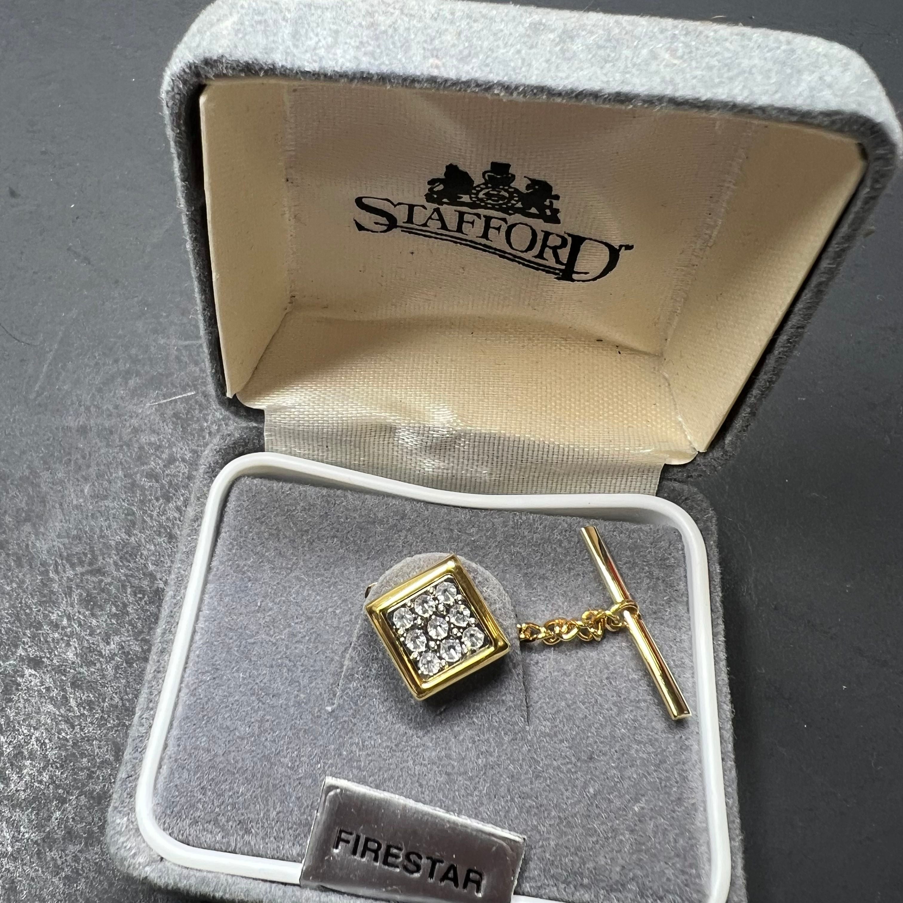 Men's Accessories Cuff Links Tie Clips Gold Silver Tone IOB Swank Hickok