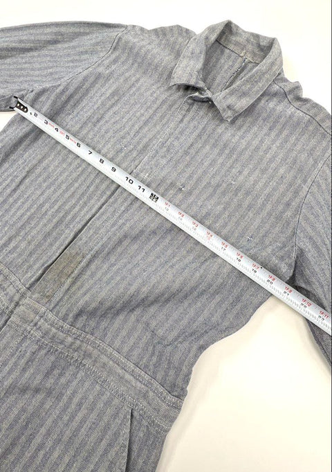 Vintage 90s Men's Blue Pinstripe Herringbone Workwear Coveralls USA Sz 48R