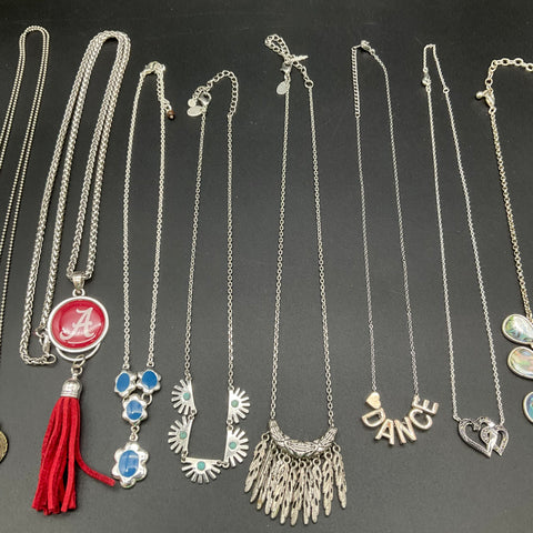Lia Sophia & Fashion Jewelry Lot of 11 Necklaces Abalone Alabama Boho Star Dance