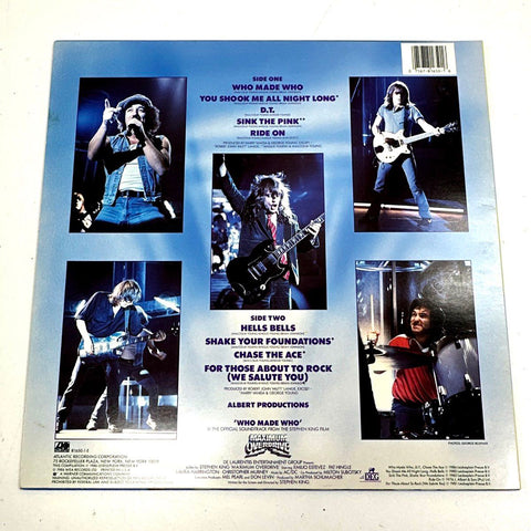 AC/DC Who Made Who LP Atlantic 81650-1-E 1986 Hard Rock Maximum Overdrive