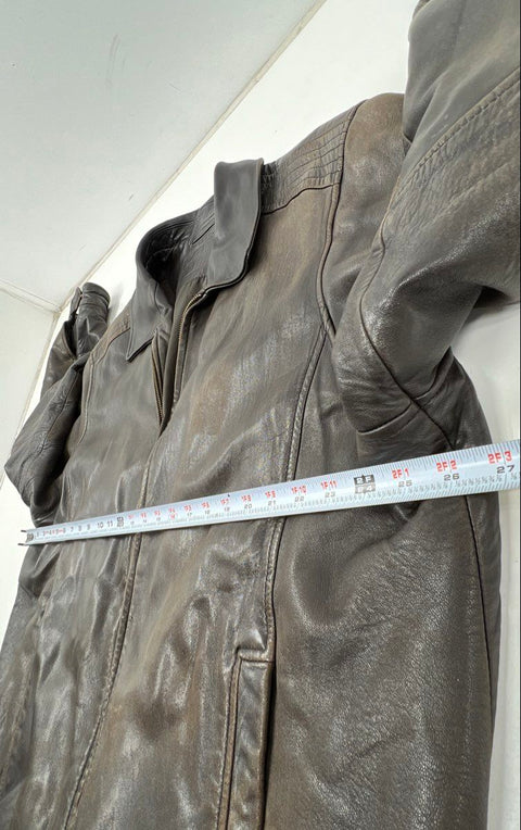 Roundtree & Yorke Men's Brown Leather Bomber Jacket Big & Tall Sz 2XT