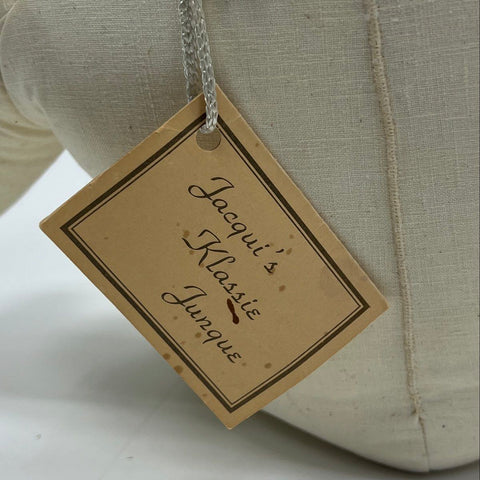 Jacqui's Klassie Junque Handmade Teddy Bear Fabric Lace Faux Pearl w/ Tag