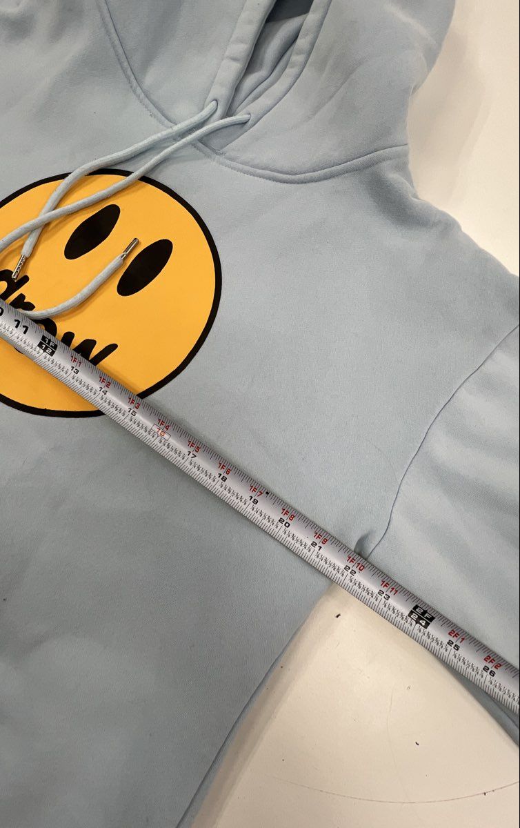 Drew House Men's Light Blue Mascot Smiley Face Hoodie Logo