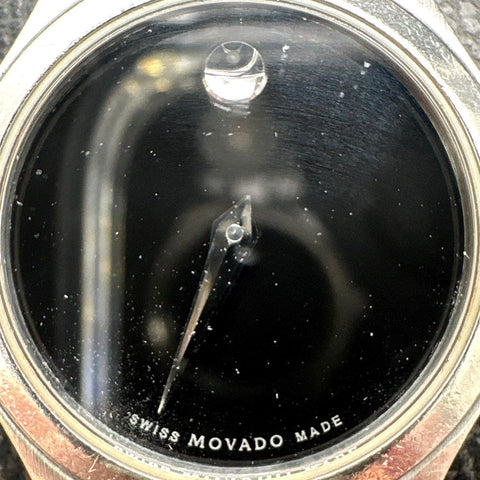 Movado Museum Women's Watch Stainless Steel Black Dial Sapphire Crystal 5.25"