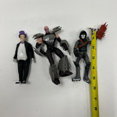 TMNT Shredder, DC Comics Penguin & Crossbones Action Figure Lot of 3