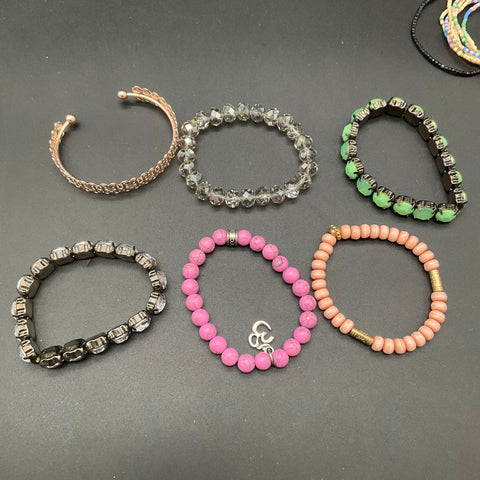 Fashion Jewelry Bracelet Lot of 25 Beaded Cuffs Bangles Wrap Boho Style