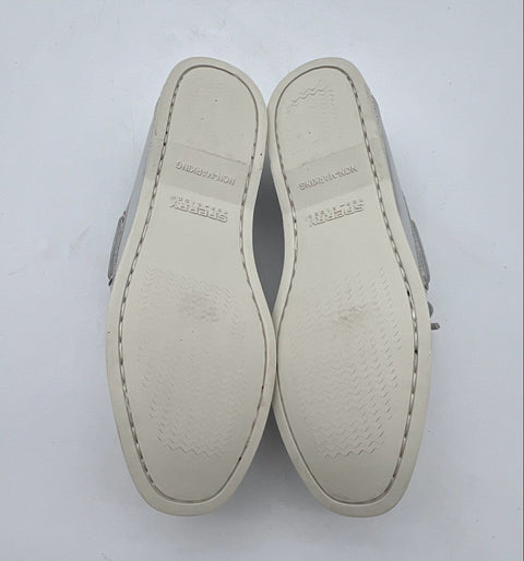 Sperry Authentic Original 2-Eye Metallic Silver Women's Boat Shoes Size 7.5 DS