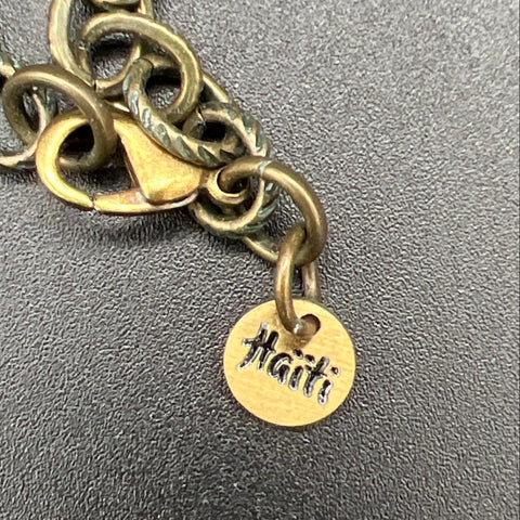 Bel Koz Women's Cashmere Clay Bead Necklace & Bracelet Set Artisan Made Haiti