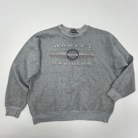 Vintage 90s Lot 2 Harley-Davidson Biker Crewneck Sweatshirt Long Sleeve Sz XL