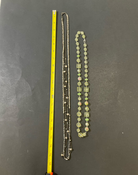 Sparkly Beaded Costume Necklaces and Bracelets Multifaceted Lot of 10 Pieces