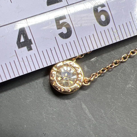 Coach Gold tone Faux Pearl Ring and Rhinestone Necklace