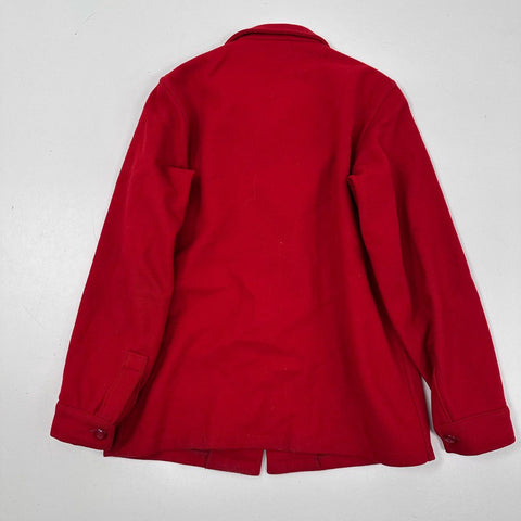Vintage 60s Boy Scouts of America Red Wool Jac-Shirt Official Jacket Sz 16-18