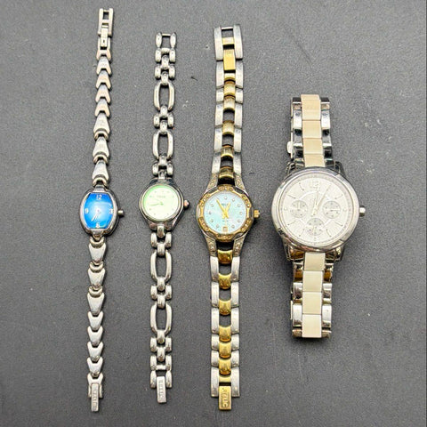 Relic Watch Lot of 4 Ladies Stainless Steel Two-Tone Chronograph Not Tested