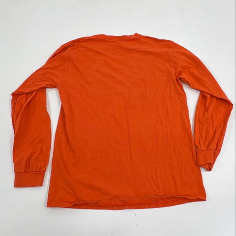 COIN The Band Orange Long Sleeve T-Shirt Butterfly Daisy Graphic Gildan Sz M