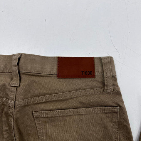 Uniqlo Men's Brown T-000 Original Basic Skinny Fit Tapered Pants Sz 30