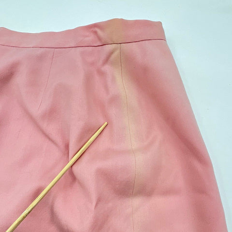Vintage Ralph Lauren Purple Label Women's Pink Wool Made in USA Skirt Sz 10