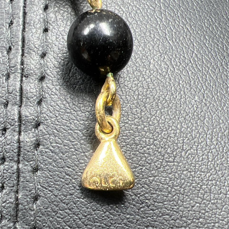Liz Claiborne Black & Gold Tone Necklace