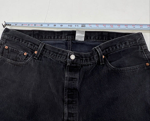 Levi's Men's 501 Black Concho Studded Side Straight Leg Jeans Sz 44x30