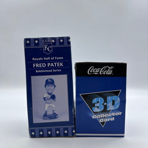 MLB Baseball Bobblehead Lot Kansas City Royals Fred Patek & Cole Ragans 2 Pieces