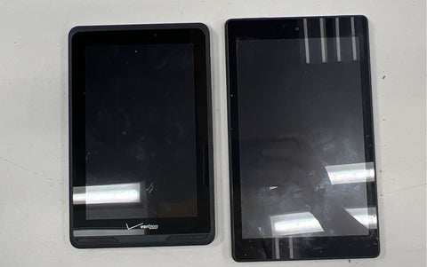 Mixed Brand Tablet Lot 7 Piece Toshiba Amazon Fire Verizon Naxa For Parts Only