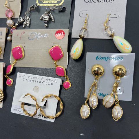 Vintage 80s 90s Costume Earring Lot of 15 JCPenney Charter Club Cézanne
