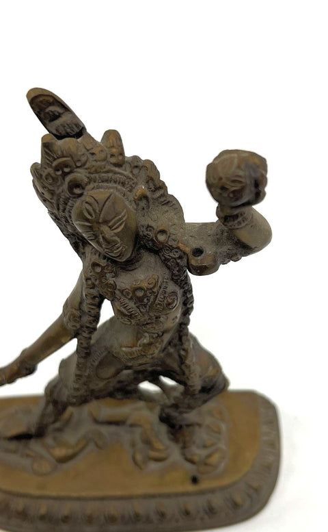Vintage Tibetan Bronze Vajrayogini Statue 6" Buddhist Deity Figure Himalayan Art