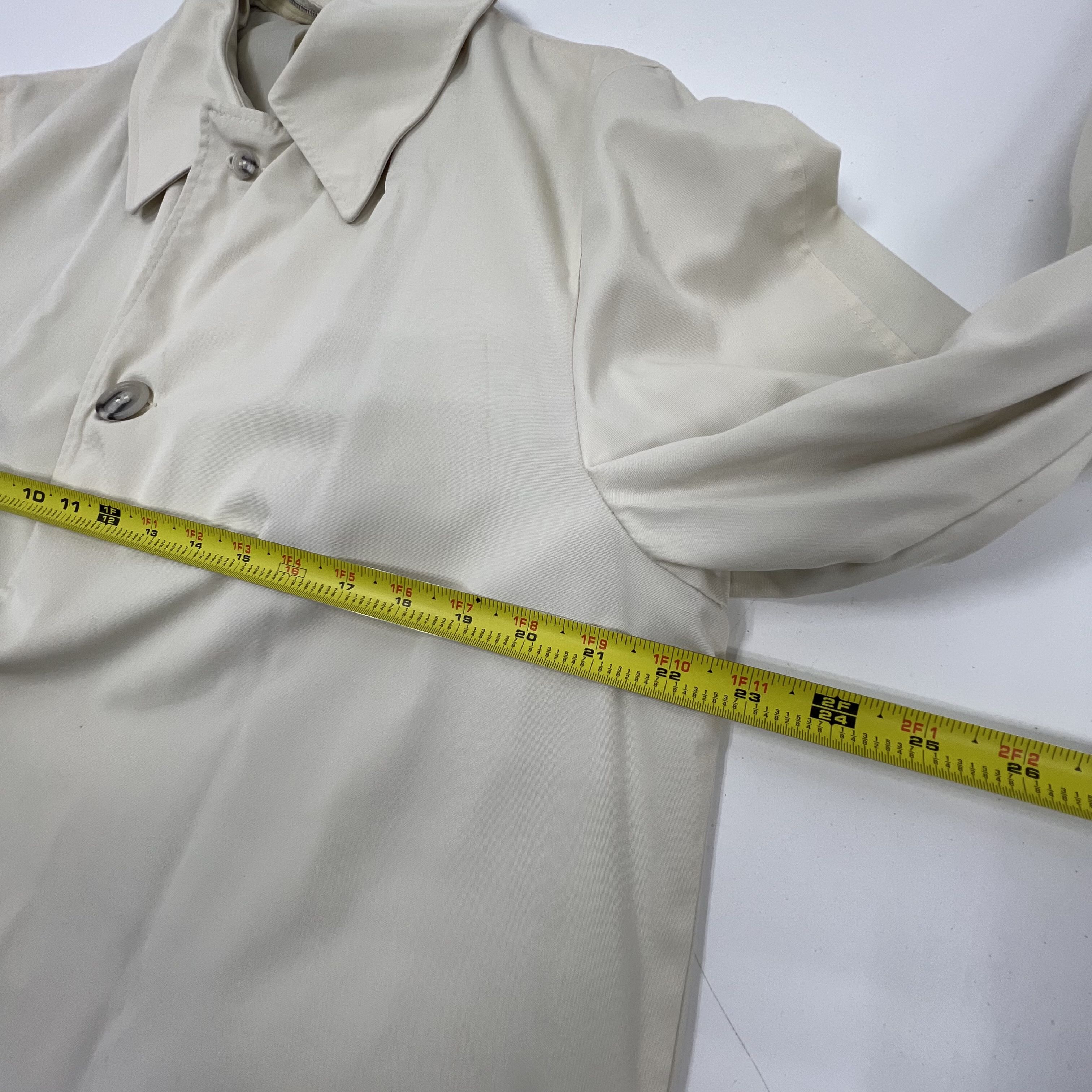 Vintage 70s Brent Cream Durable Press Car Coat Raincoat Jacket Men's Size M