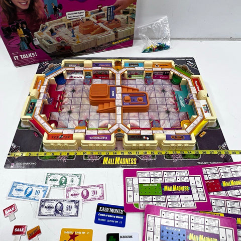 Mall Madness Milton Bradley Electronic Talking Shopping Spree Board Game 1989