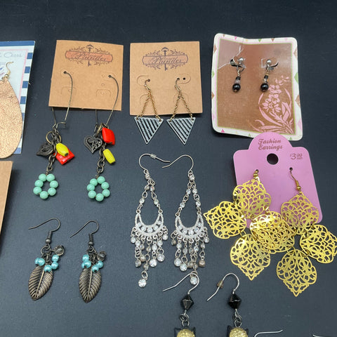 Plunder Design Fair Trade Costume Jewelry Lot 20 Pairs Dangle Stud Earrings Boho