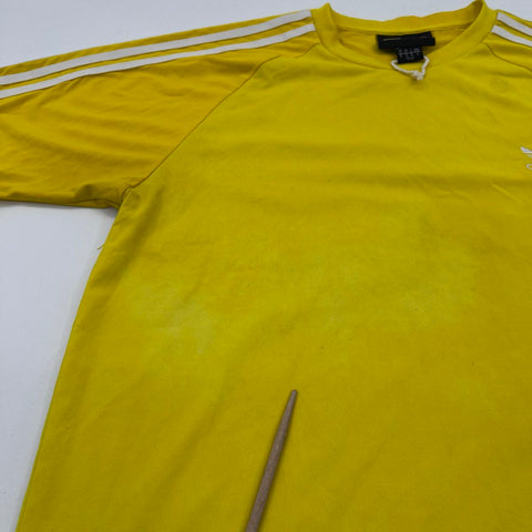 Adidas Men's Yellow Hu Holi Knit Tee T-Shirt Size M CW9102