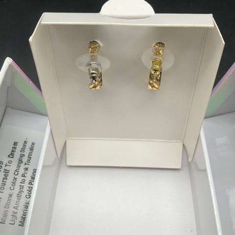 Bomb Party Allow Yourself to Dream Earrings ER66469 Mental Health Gold Plated