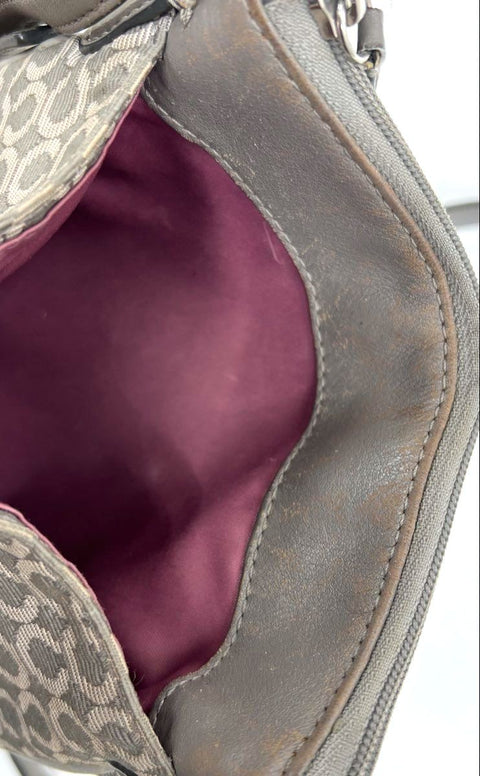 Coach Signature C & Optic C Canvas Crossbody Bag Purse Lot of 2