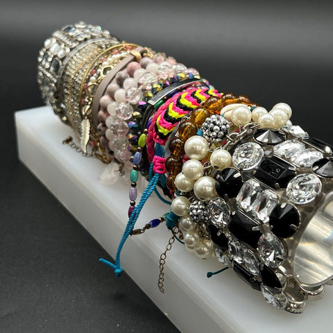 Fashion Jewelry Bracelet Lot 19pc Rhinestone Beaded Boho Religious Evil Eye