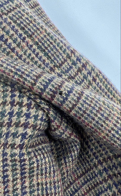 Vintage 80s Jos. A. Bank Mens Brown Glen Plaid Wool Blazer 42L ACTWU Union