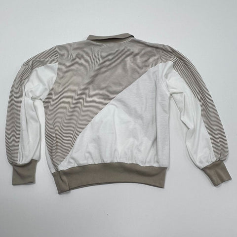 Vintage 80s Lily's of Beverly Hills Tan White Colorblock Sweater Women's L