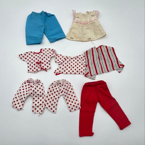 Vintage Doll Clothing Lot Mixed Dresses Outfits Approximate 35 Pieces 1.5 lbs