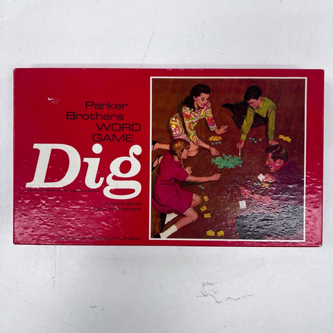 Parker Brothers Dig Word Game Vintage Family Board Game With Picks And Box