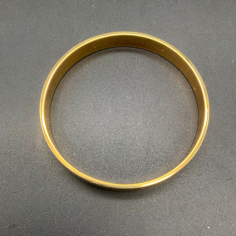 Kate Spade Gold Tone Happily Ever After Idiom Bangle Bracelet Wedding Bridal 8"