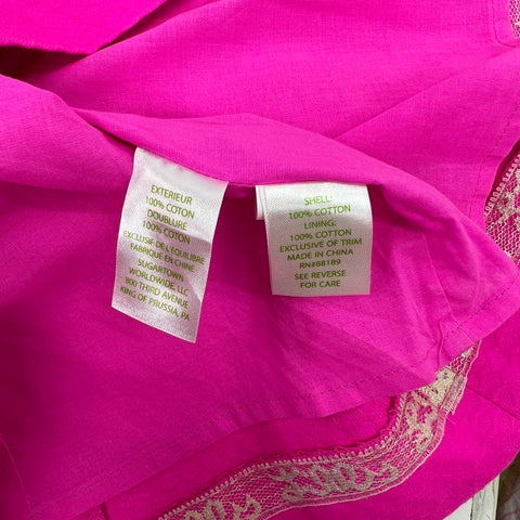 Lilly Pulitzer Women's Pink Francie Dress Gold Embroidered Sleeveless Sz 4
