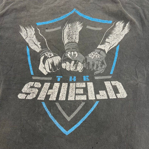 Vintage 2012 WWE The Shield Authentic Wear Distressed Faded T-Shirt