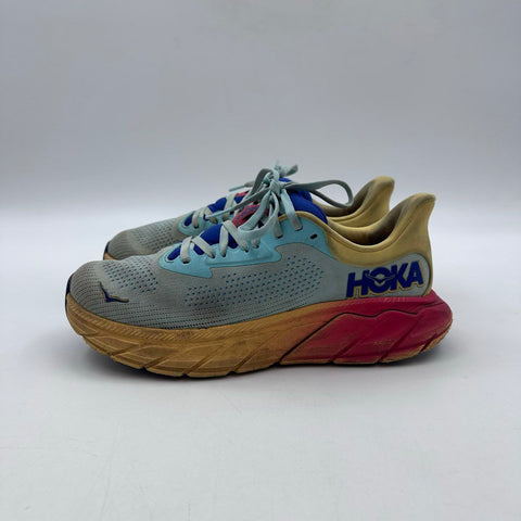 Hoka Arahi 7 Blue Grey Red Gradient Running Shoes Size 8.5