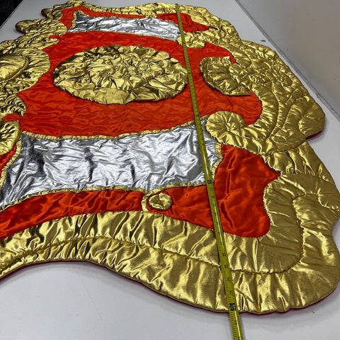 Lee Ridge Circus Wagon Quilt Metallic Gold Silver Red Theatrical Vintage