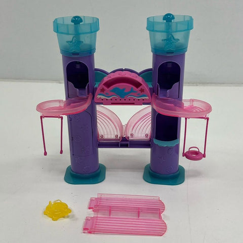 Vintage Collectible Mattel Polly Pocket Wild Waves Castle Slide Play Set Lot