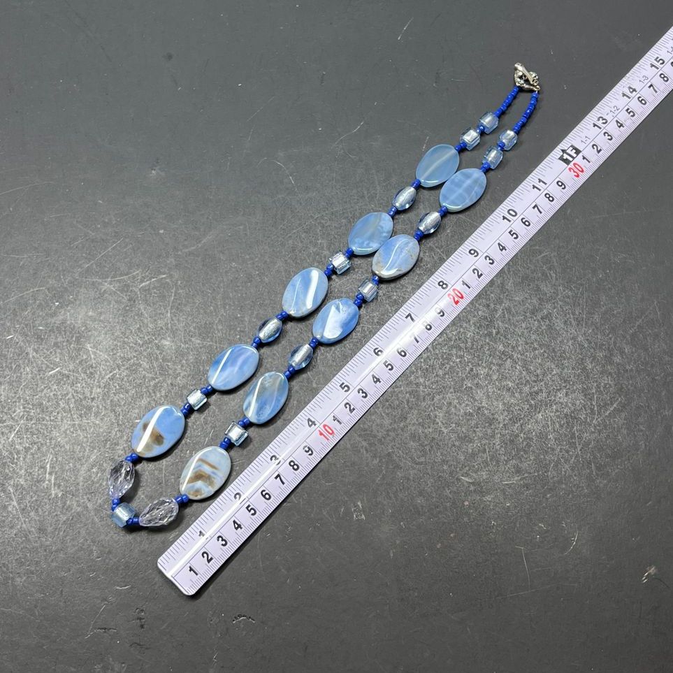 Blue Stone Beaded Necklace